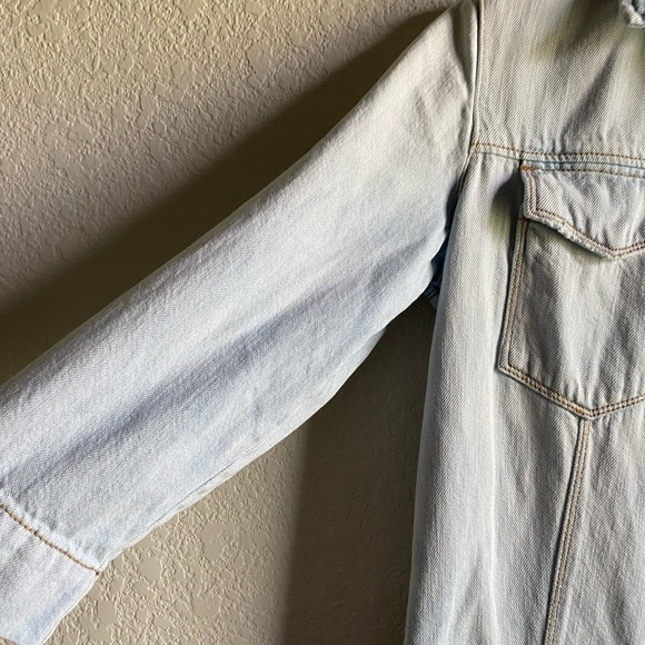 $565 Pinko Light Wash Blue Denim Relaxed Straight Leg Cottagecore Jumpsuit 2 - Picture 10 of 16